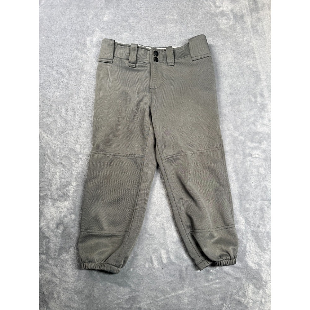 Mizuno Performance Softball Pants Girls XL Gray Quilted Padding Tunnel Belt Loop